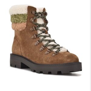 Nine West Rina Suede Brown Women’s Hiker Boots Size 7.5 NEW
